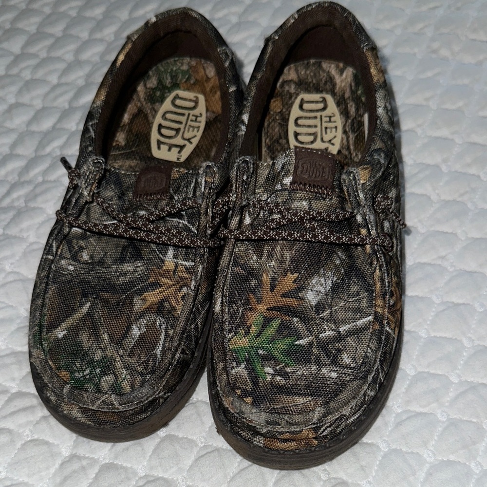 Hey Dude Kids Moccasins in Camo Print